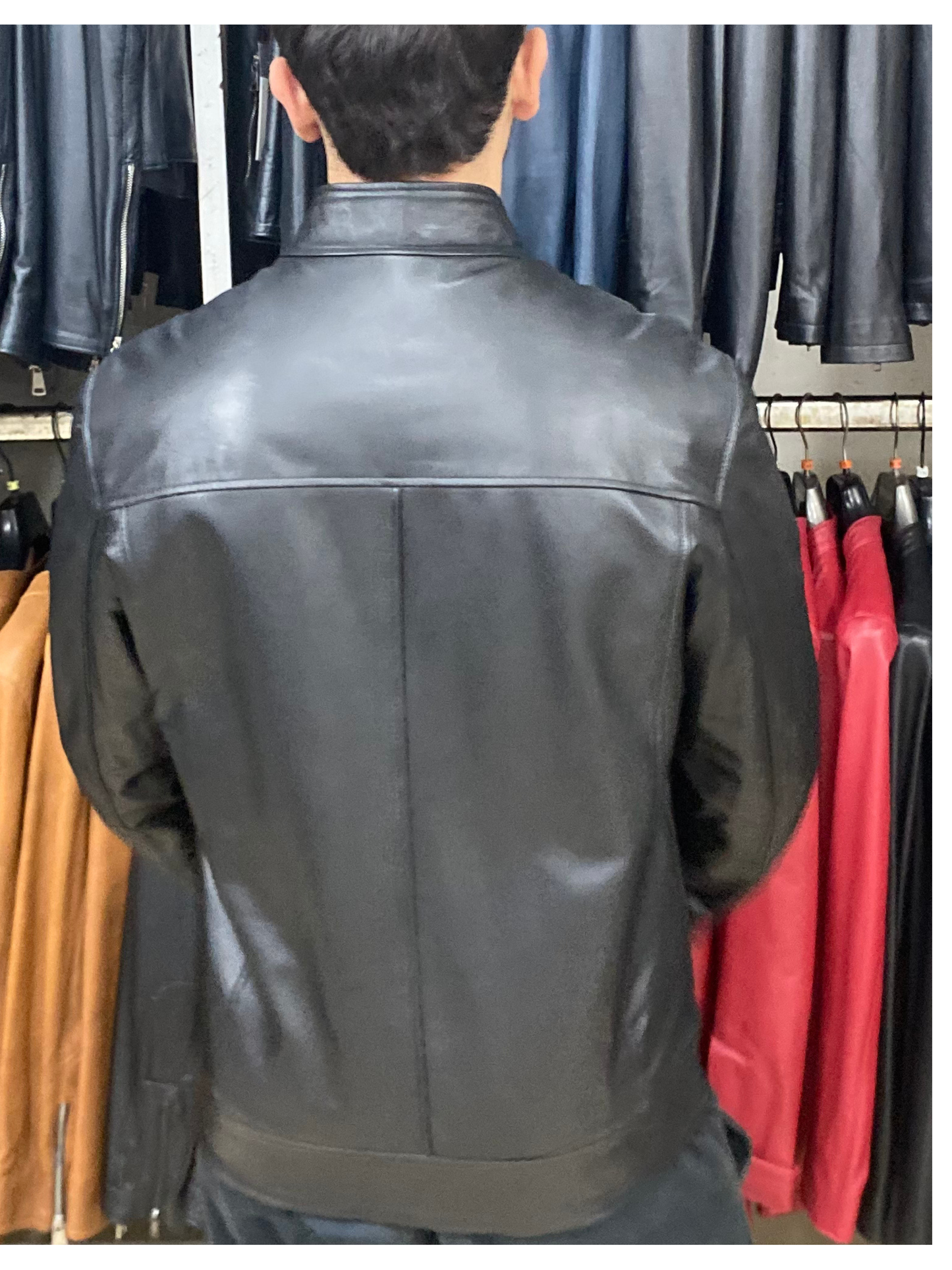 Giubbino in Vera Pelle da Uomo – Modello Leo 2 | Made in Italy