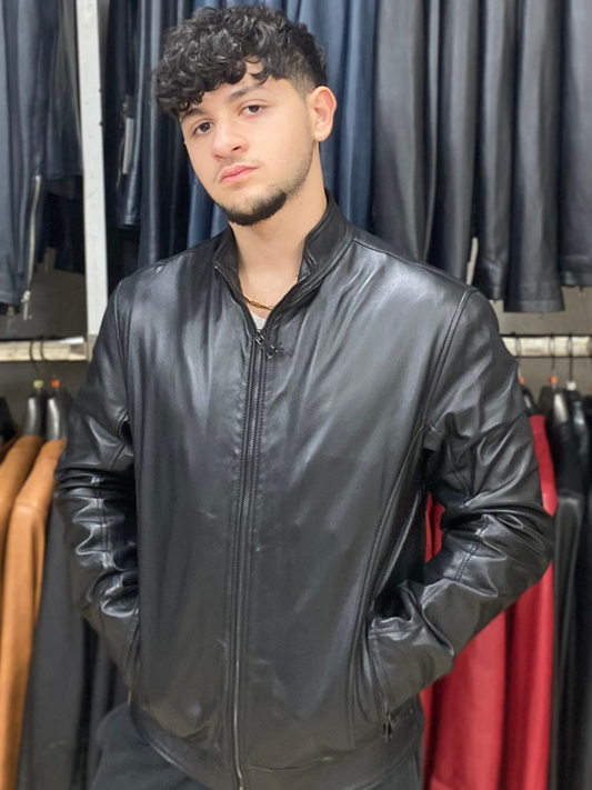 Giubbino in Vera Pelle da Uomo – Modello Leo 2 | Made in Italy