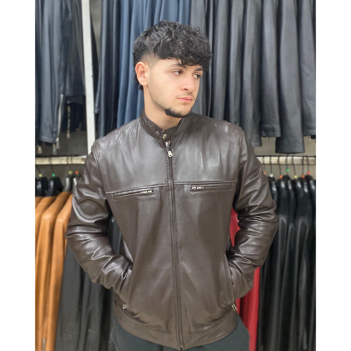 Giubbino in Vera Pelle da Uomo - modello Zoro | Made in Italy