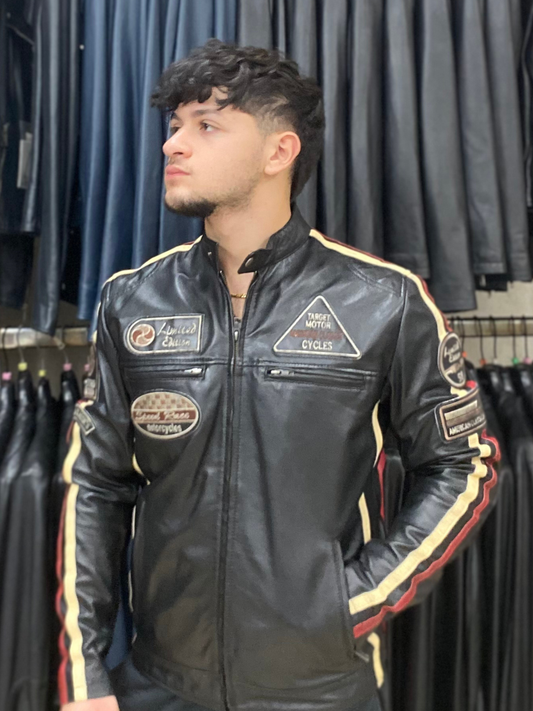 Giubbino in Vera Pelle da Uomo – Modello Biker U | Made in Italy