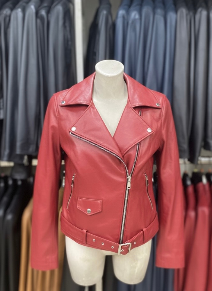 Giubbotto in vera pelle da Donna modello - Chiodo C | Made in Italy