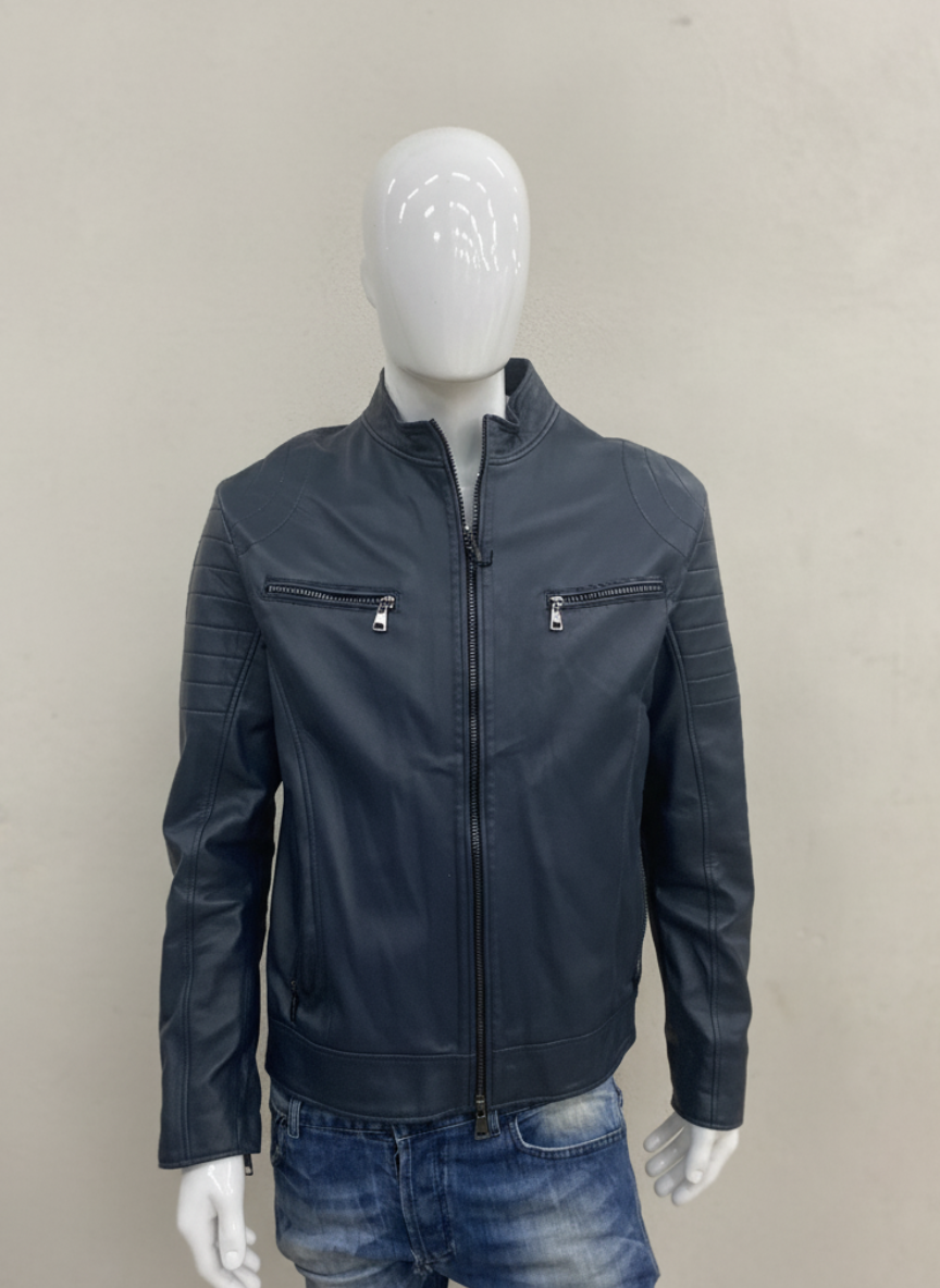 Giubbino in Vera Pelle da Uomo - Modello Leo | Made in Italy