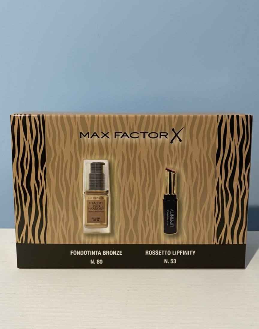 Max Factor GIFT SET Fondotinta bronze 80 + Rossetto Lipfinity 53