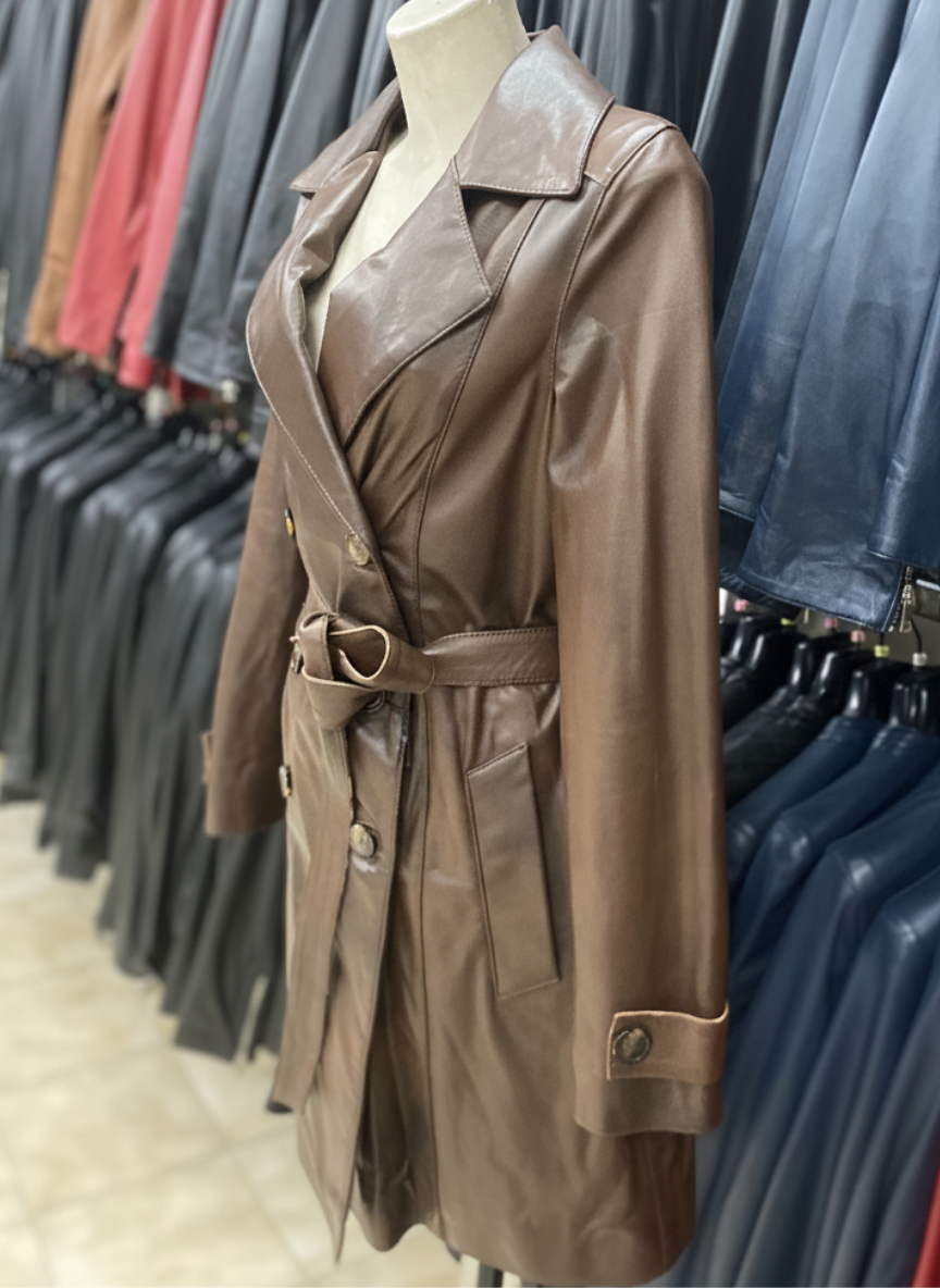 Trench in Vera Pelle da Donna – Modello Trench | Made in Italy