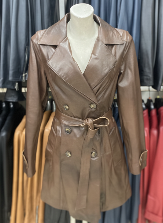 Trench in Vera Pelle da Donna – Modello Trench | Made in Italy
